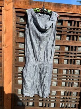 Killion Sleeveless Light Gray Cowl Neck Mini Dress linen